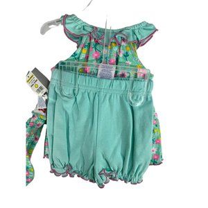 New Park Bench Kids Baby Girls Size 3 6 months 3 pc set outfit Floral Top Tank B